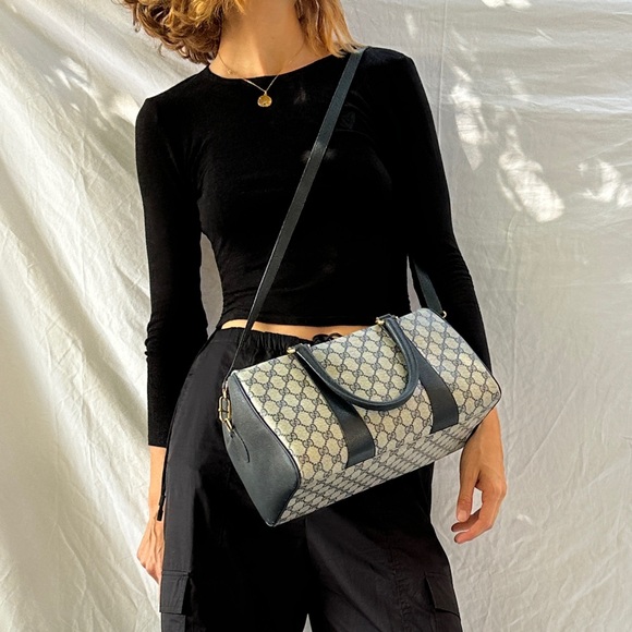 GUCCI GG Canvas Sherry Line Vintage Boston Bag Authentic - Picture 14 of 15